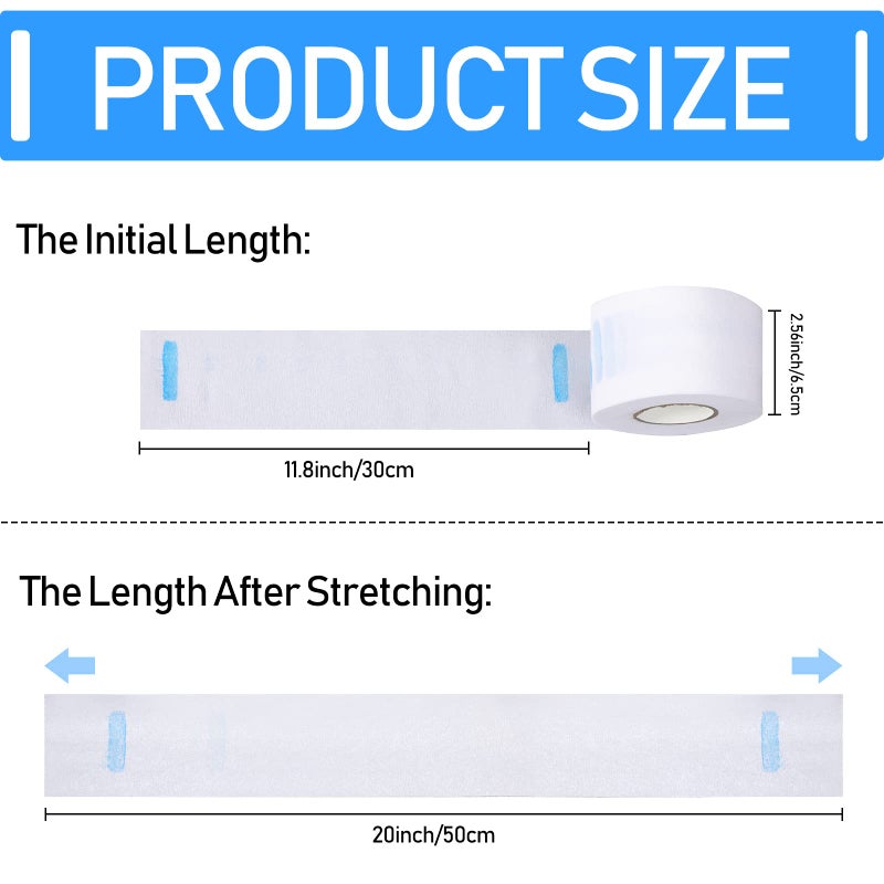 Yilloog 1000 Strips 10 Rolls Disposable Barber Paper Haircutting Neck Strips Hairdressing Stretchy Neck Band Neck Paper Tissue for Barber Hair Cutting Styling Salon Accessories Supplies - Image 3